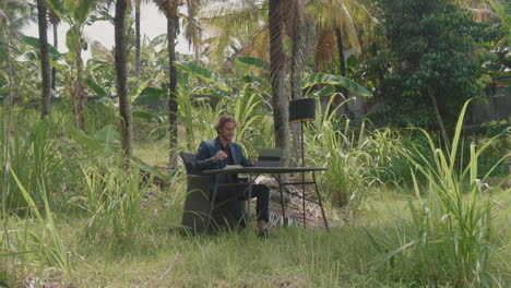 man working outdoors in bali