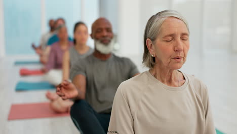 Yoga-class,-woman-and-meditation-for-fitness