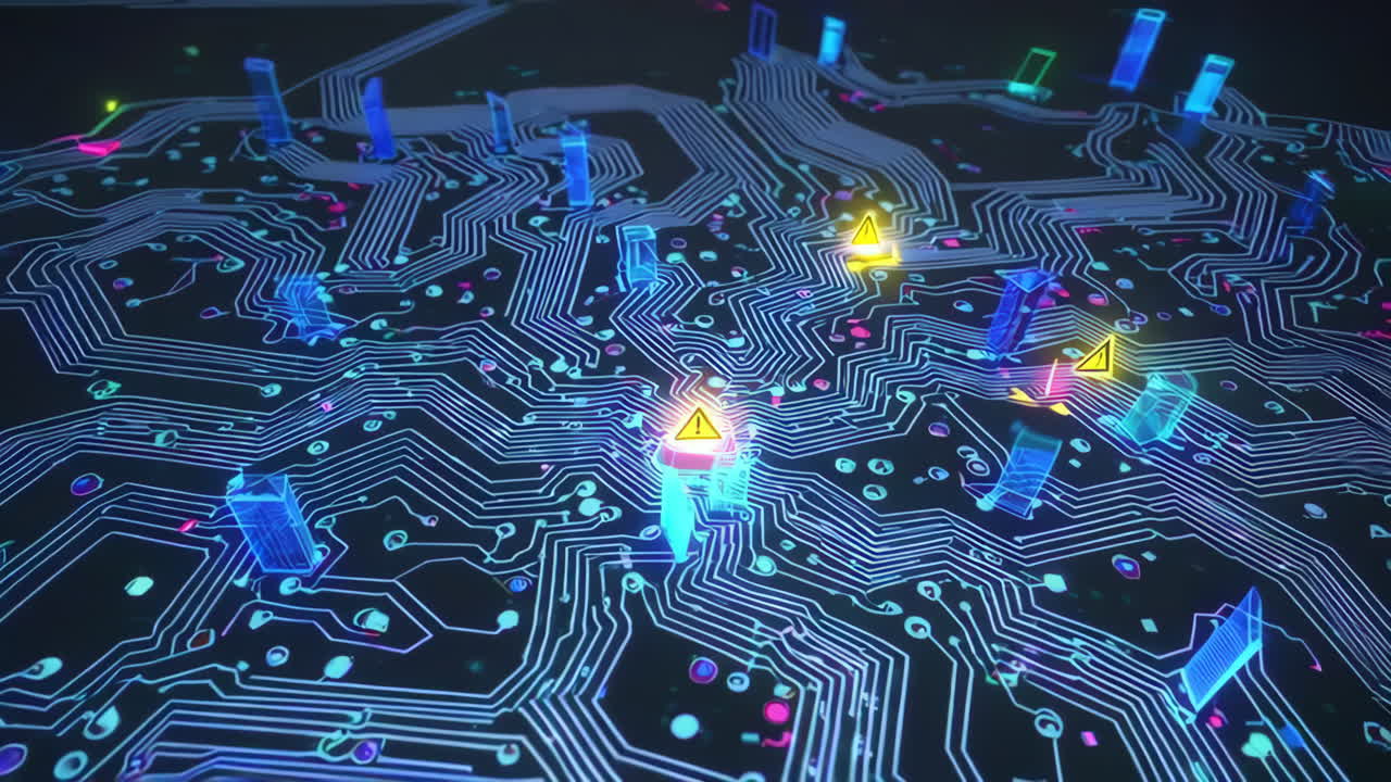Abstract Circuit Board Visualization with Errors