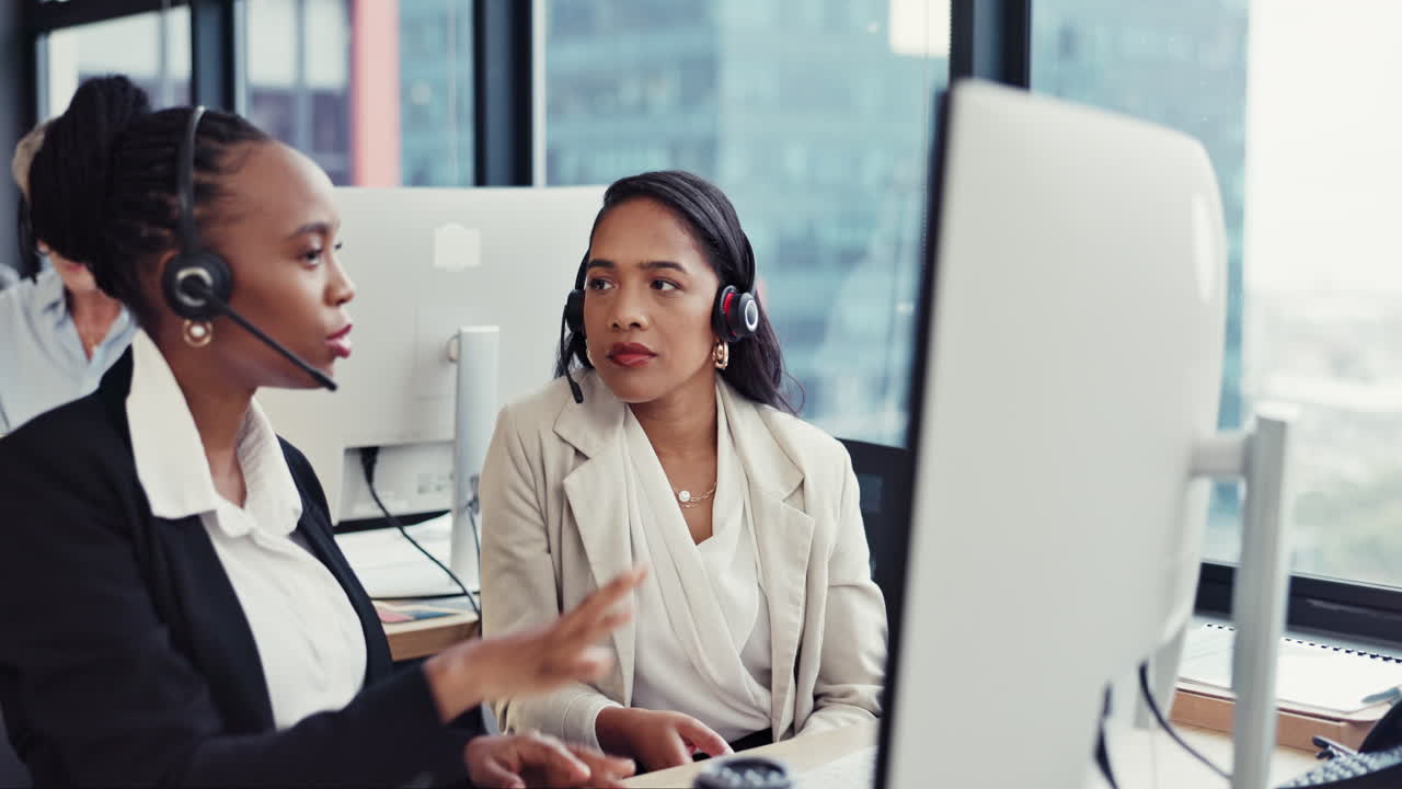 Business woman, call center