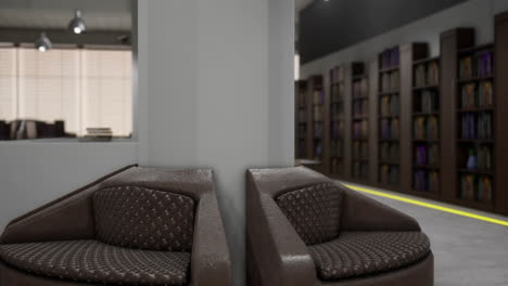 cozy seating area in a modern interior space with warm lighting