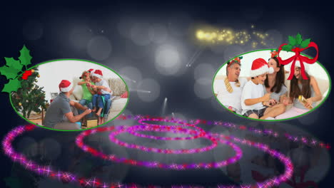 christmas family spiral animation