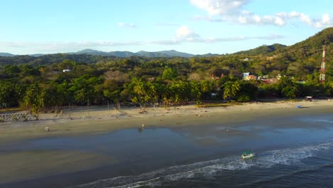 Aerial-over-Samara-Beach-in-the-Guanacaste-Province,-Costa-Rica