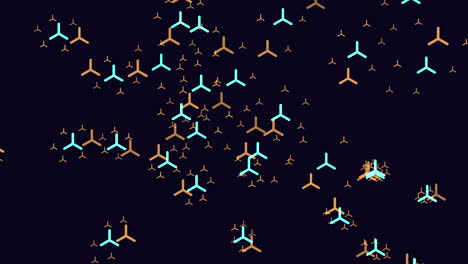 Colorful-arrows-forming-a-star-pattern,-pointing-in-various-directions