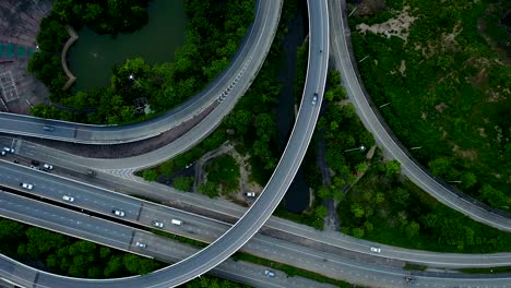 vista aérea, la hermosa calle high way en chiang mai, tailandia.