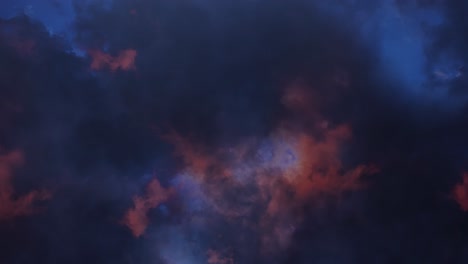 dark clouds moving in the sky and thunderstorms