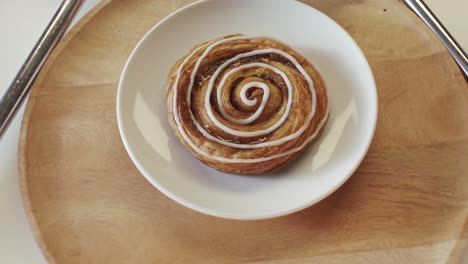 cinnamon roll on a plate