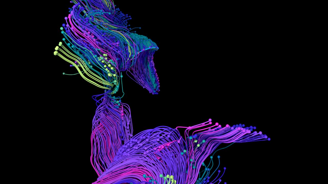 particelle astratte con tracce.