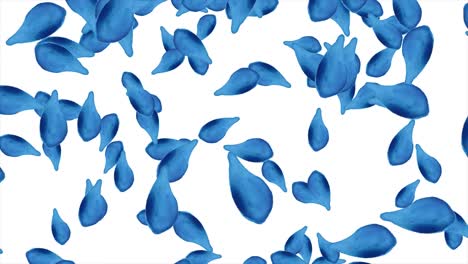 blue flower seeds falling pattern