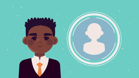 businessman profile illustration