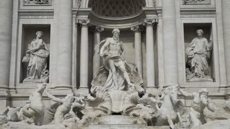 slow zoom out on trevi fountain rome italy, slow motion