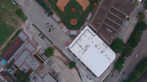 vista de pájaro del campo de béisbol
