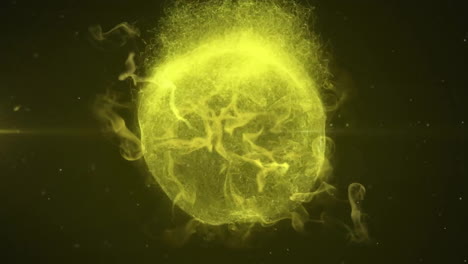 animation of yellow shapes on black background