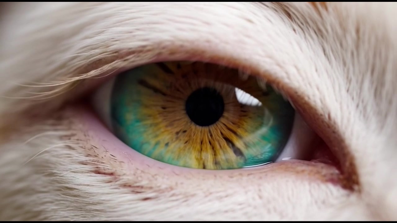 Close-up Ekstrem Mata Anjing yang Berkedip