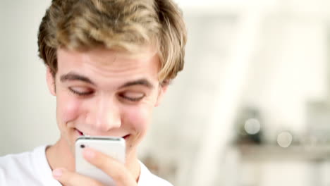 video messaging man taking photo