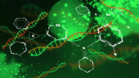 animation of scientific data processing over dna strands