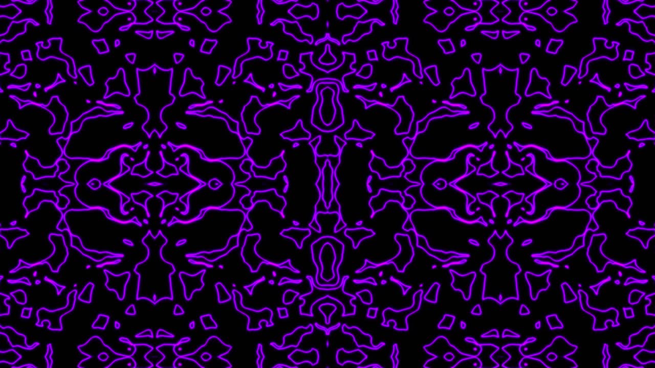 Abstract purple geometric seamless pattern background. Abstract Stripes Kaleidoscope Loop. Fast Psychedelic Colorful Kaleidoscope VJ background. Disco Abstract Motion Background. Kaleidoscope effect