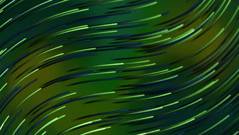 animación de luces verdes curvas que se mueven hacia arriba sobre manchas púrpuras y rosas oscuras