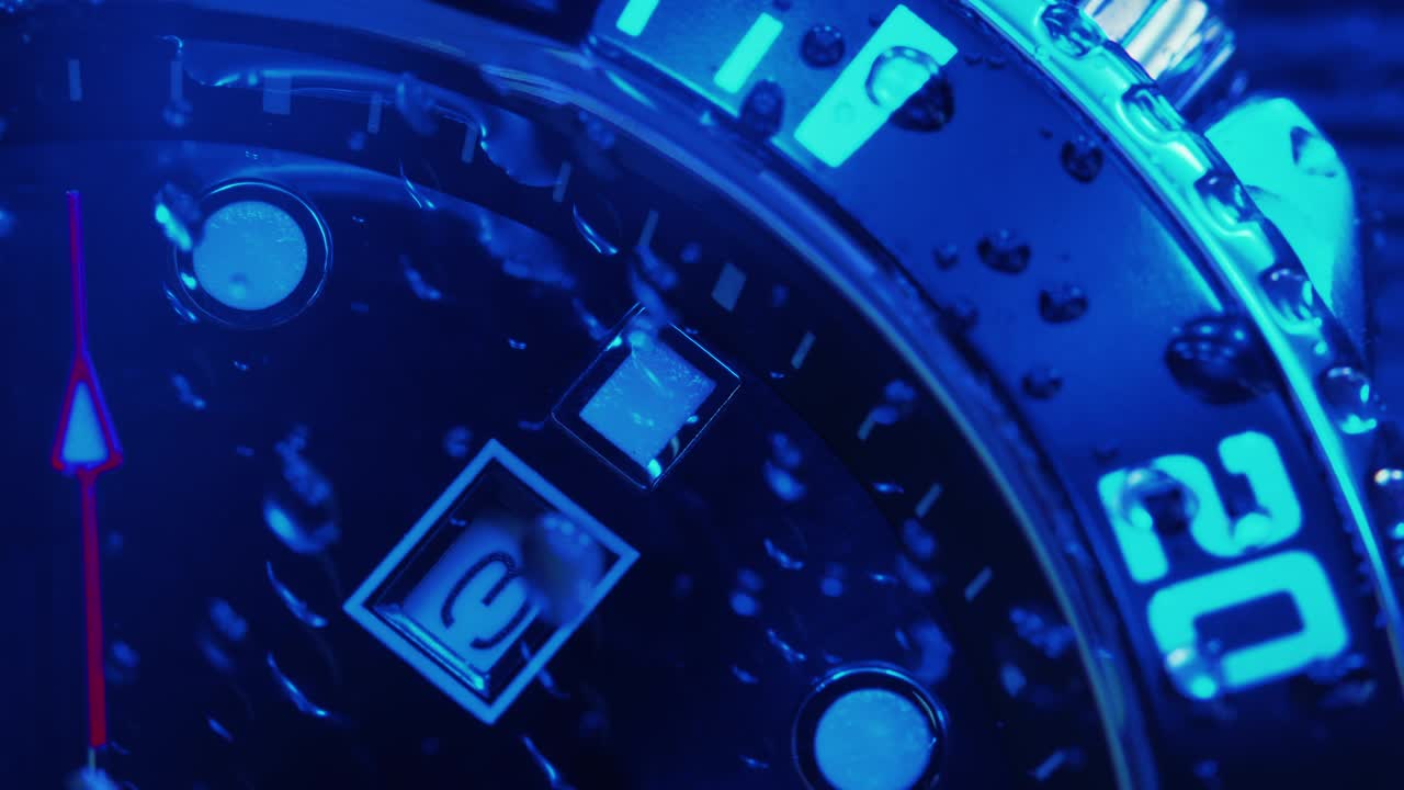 아름다운 스테인리스 스 기계 시계, 크로노그래프 클로즈업, 럭셔리 시계, 매크로 스튜디오, 4k