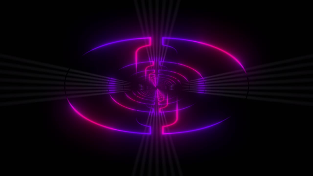 Neon Glowing Tunnel Visuals