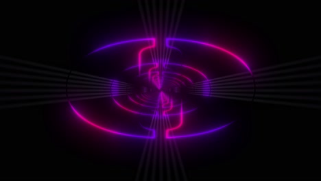 neon glowing tunnel visuals