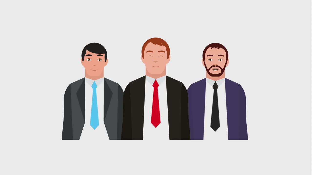 팀워크 사람들 애니메이션 hd