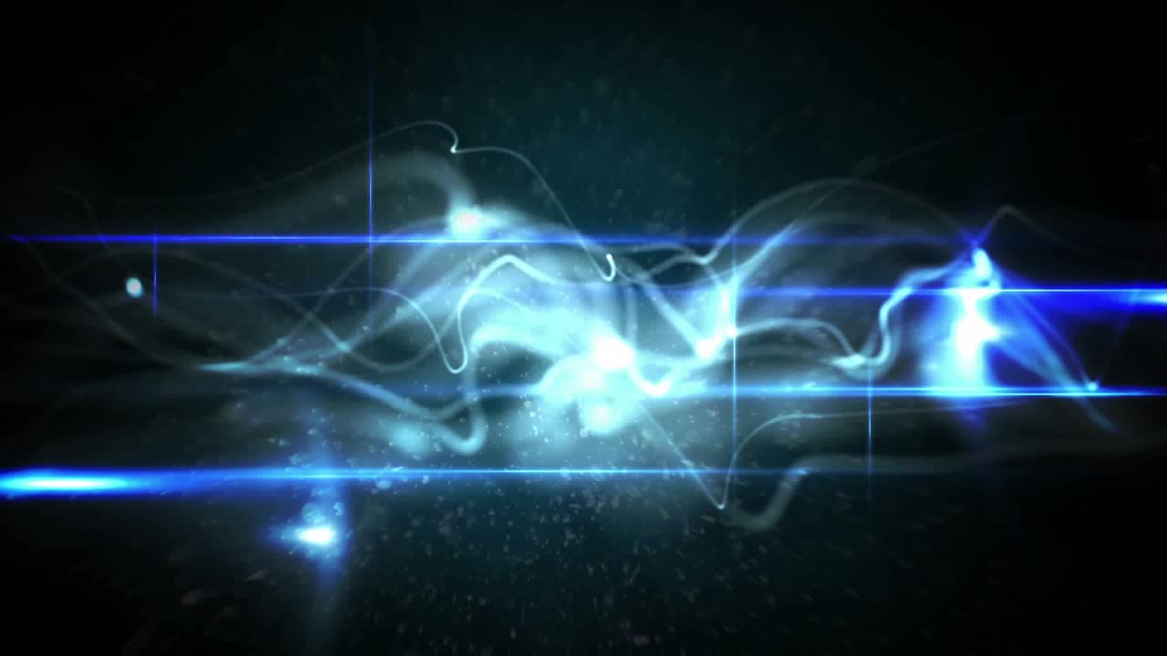 Blue beam crossing center, hitting hexes, center helix glowing, red ticks pulsing, focusing core