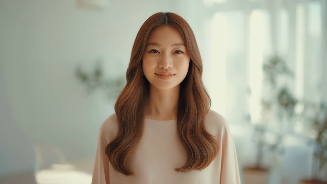 Portrait of a smiling young Asian woman