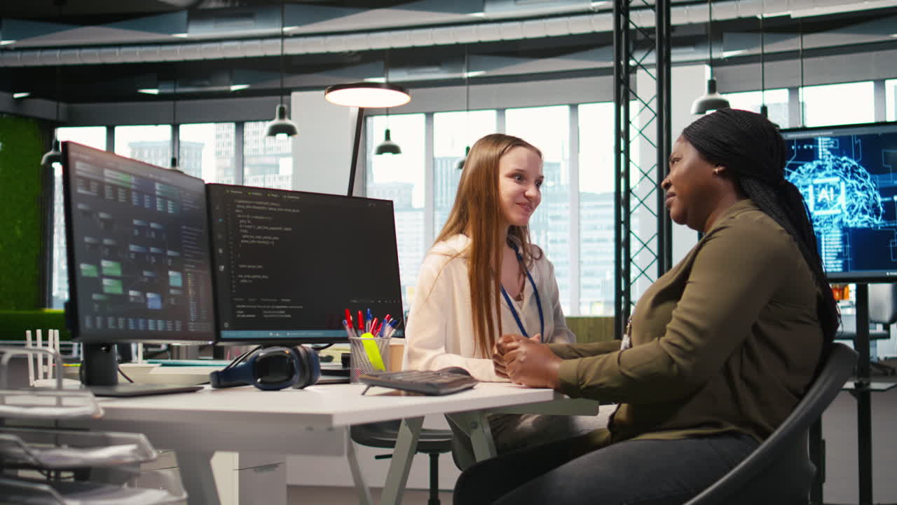 Colleagues Bonding At Work, Sharing Personal Issues During Break