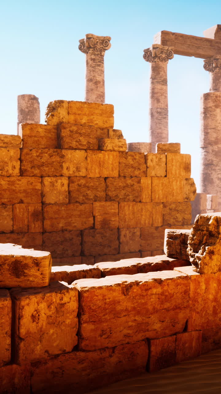 antiguas ruinas en el desierto