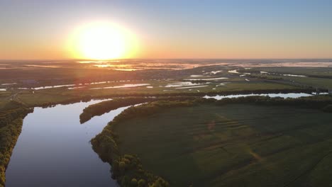 aerial view of the river and landscape