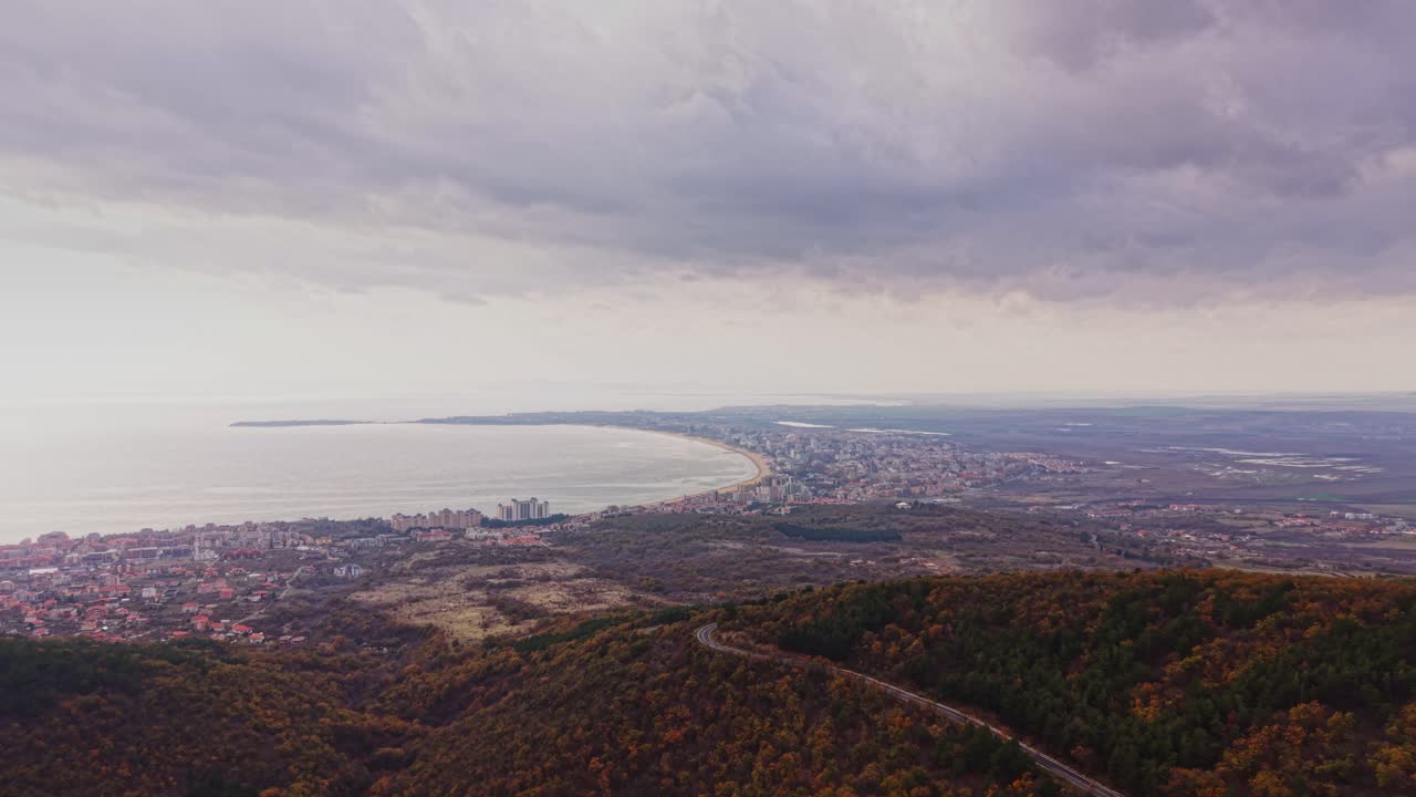 Coastal view of Bulgaria from an aerial perspective showcasing landscape