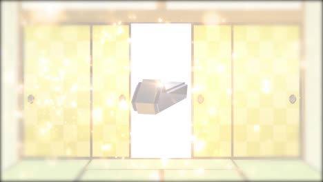 japanese style slide door 3 second count down animation