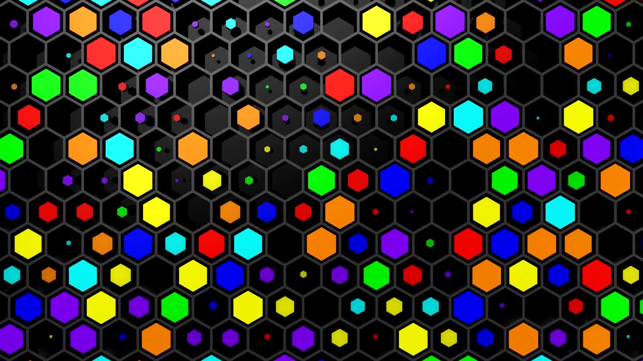 el fondo de los hexágonos