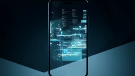 smartphone displaying digital technology interface