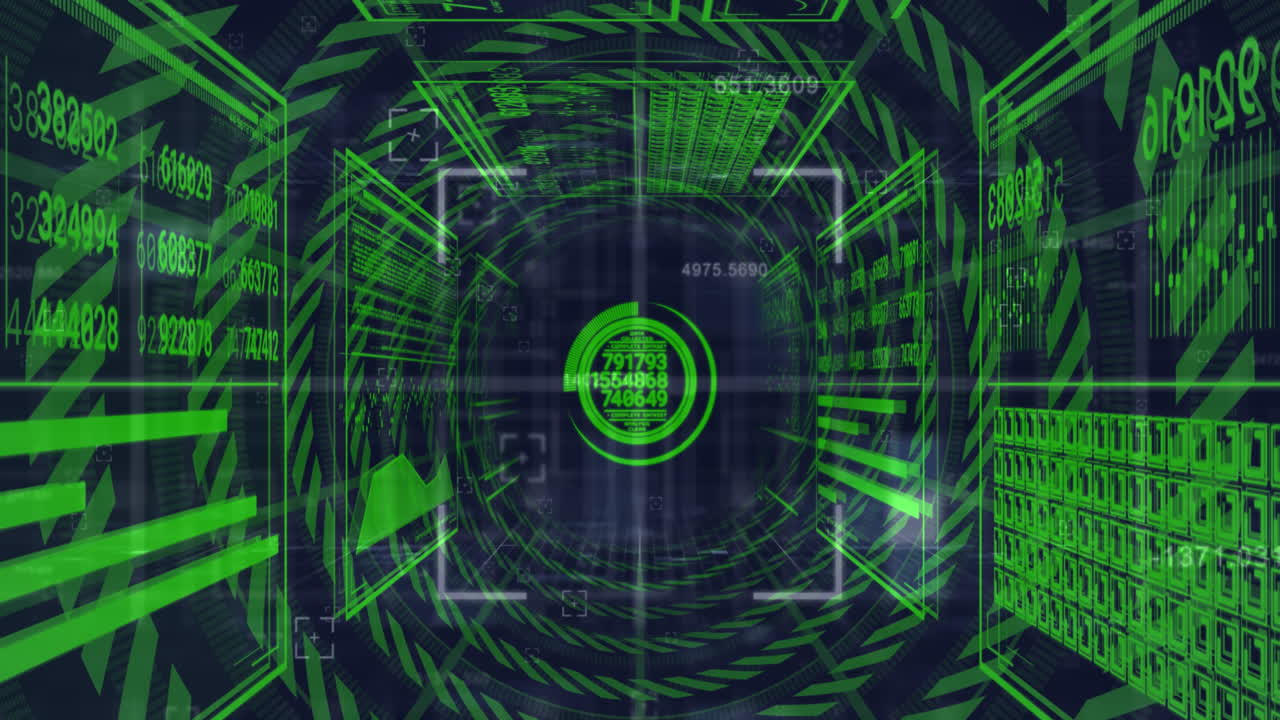 animación de escaneos y procesamiento de datos a través de la red