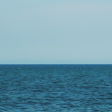 yacht sailing on opened sea. boat sailing in sea. horizon of the sea.