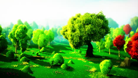 paisaje forestal estilizado