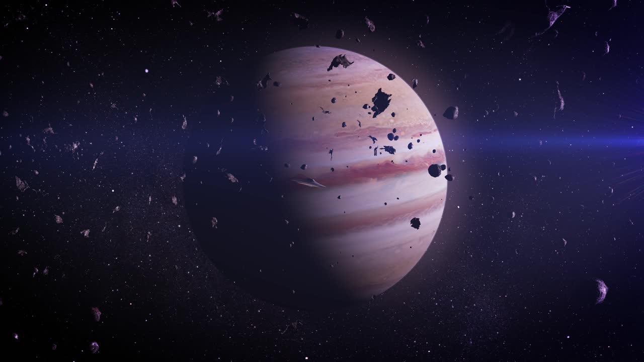Alien Spaceship near Jupiter