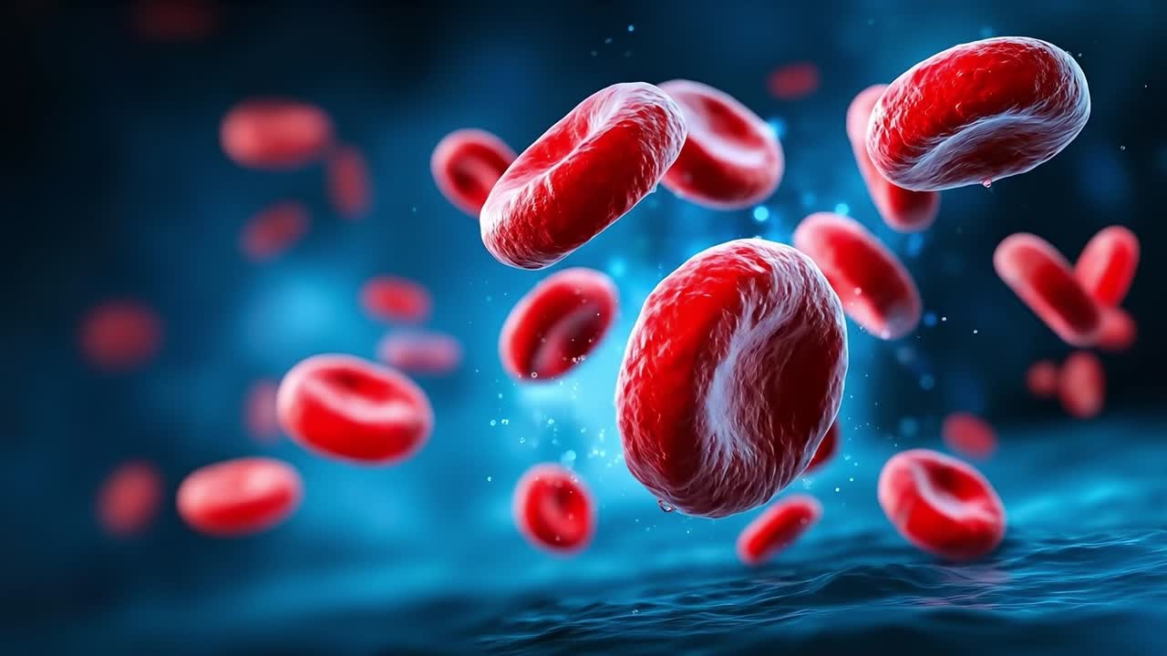 Red blood cells in the water