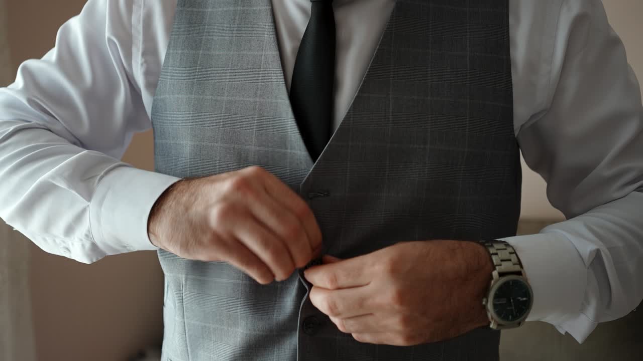 groom's preparing himself for wedding
