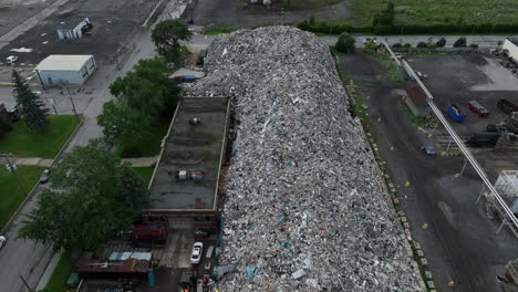 aerial view of montreal recycling plant