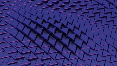 abstract animated 3d background with very peri violet triangular elements. motion graphic background in a 3d design