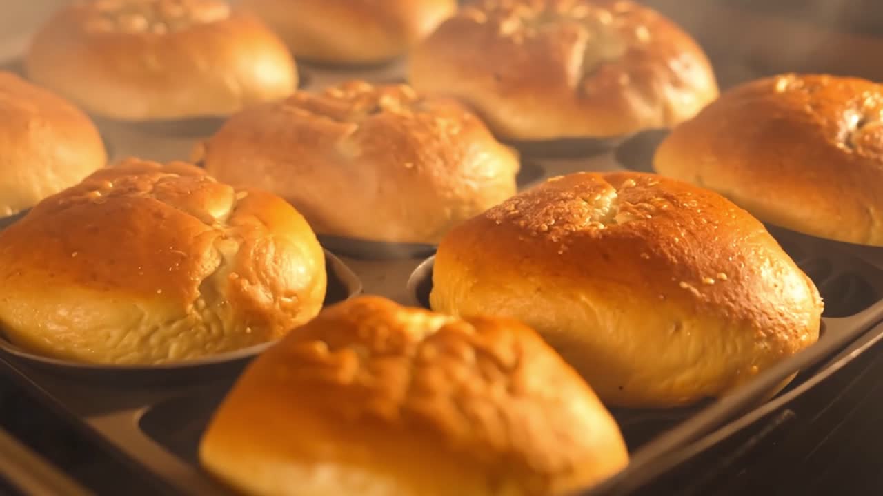 Freshly baked buns
