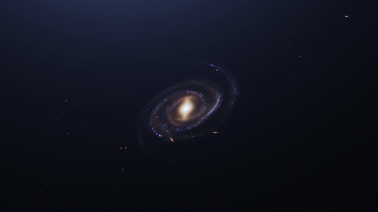 vista de una galaxia moviéndose en el espacio exterior