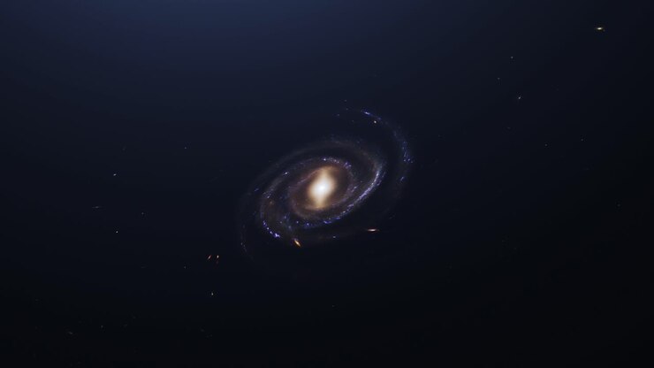 view of galaxy moving in outer space