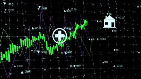 Animación-Del-Procesamiento-De-Datos-Sobre-Fondo-Negro