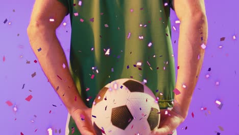 Animación-De-Un-Futbolista-Caucásico-Sobre-Confeti.