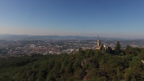 city view from church in the mountain forest