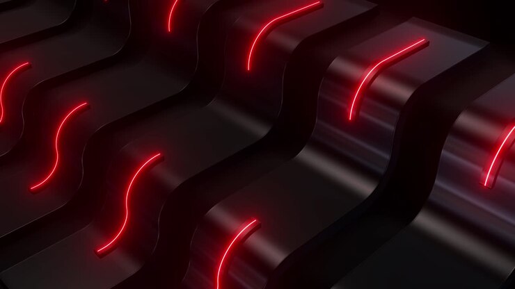 Abstract Black and Red Geometric Pattern